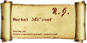 Merkel József névjegykártya