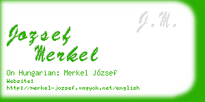 jozsef merkel business card